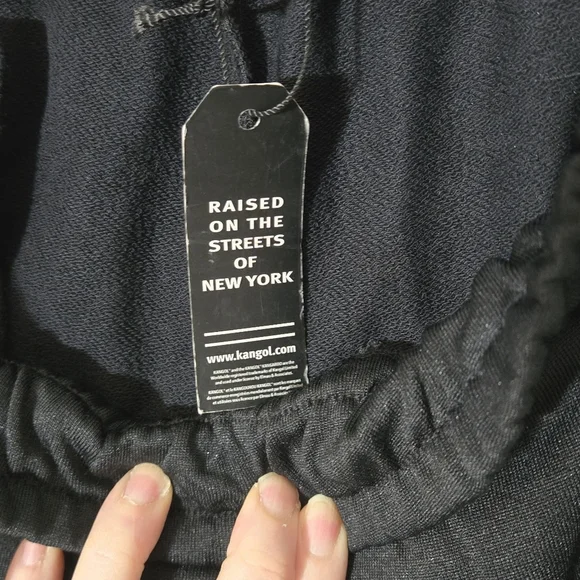 NWT Kangol Mens XXL Black Blue Stripe Track Pants Streetwear Joggers Retro NY - Picture 7 of 13